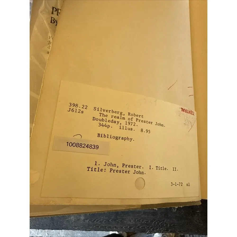 The Realm Of Prester John By Robert Sillverberg First Edition